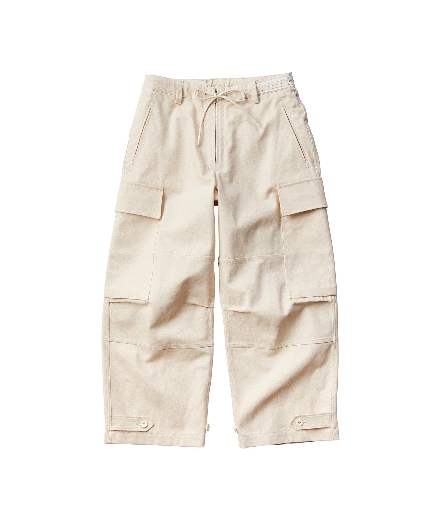 ZIP-UP CARGO PANTS / WHITE
