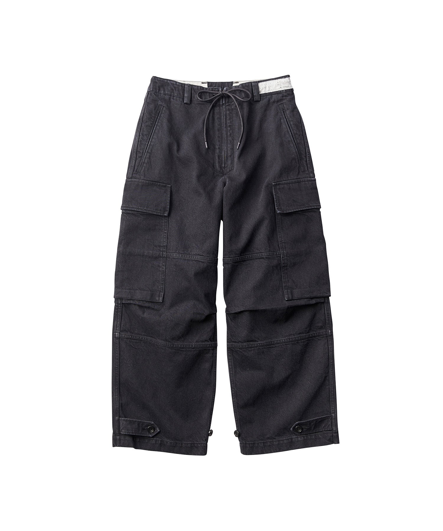ZIP-UP CARGO PANTS / BLACK