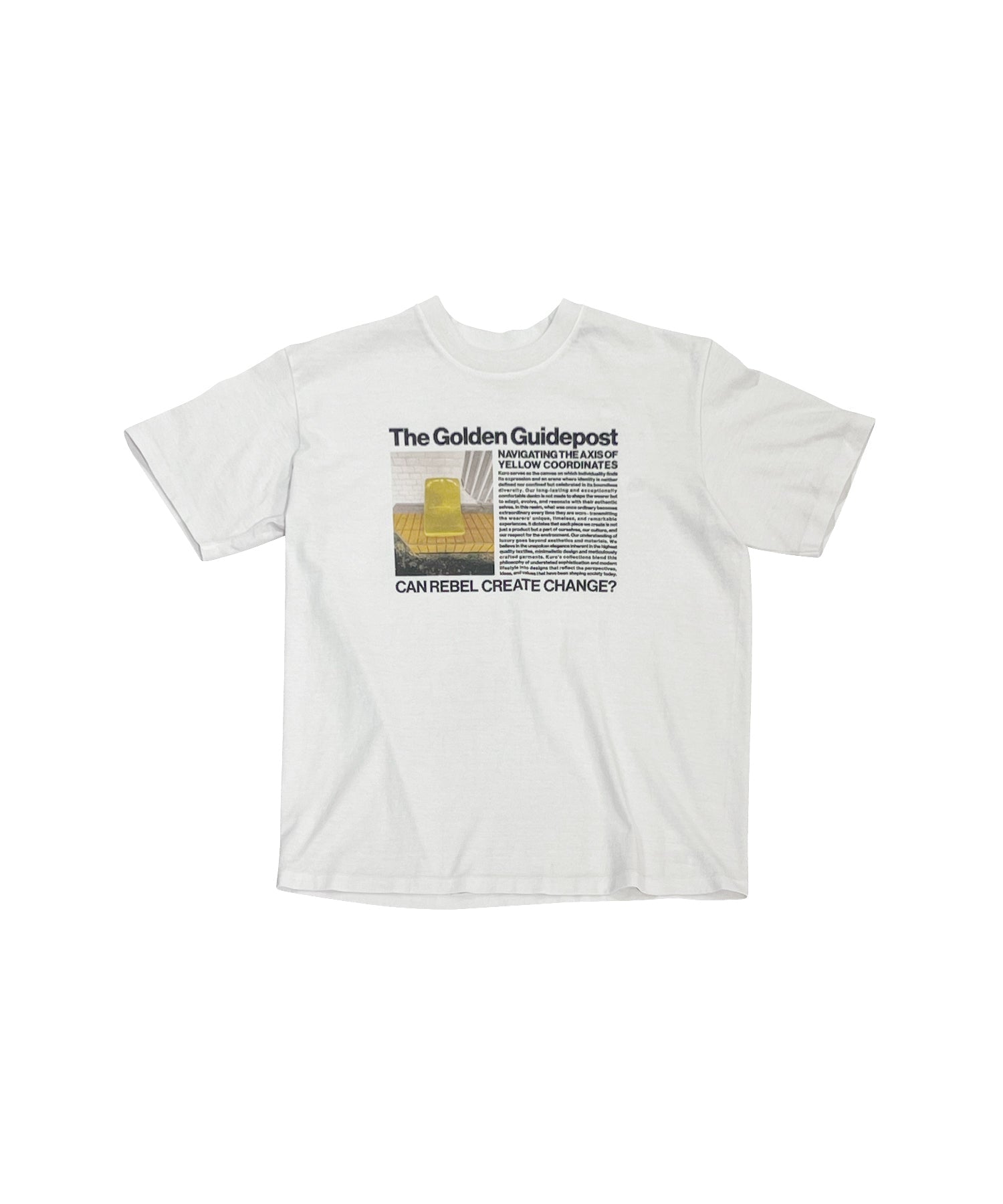 17/-ROUND SHAPE DYED TEE "The Golden Guidepost"