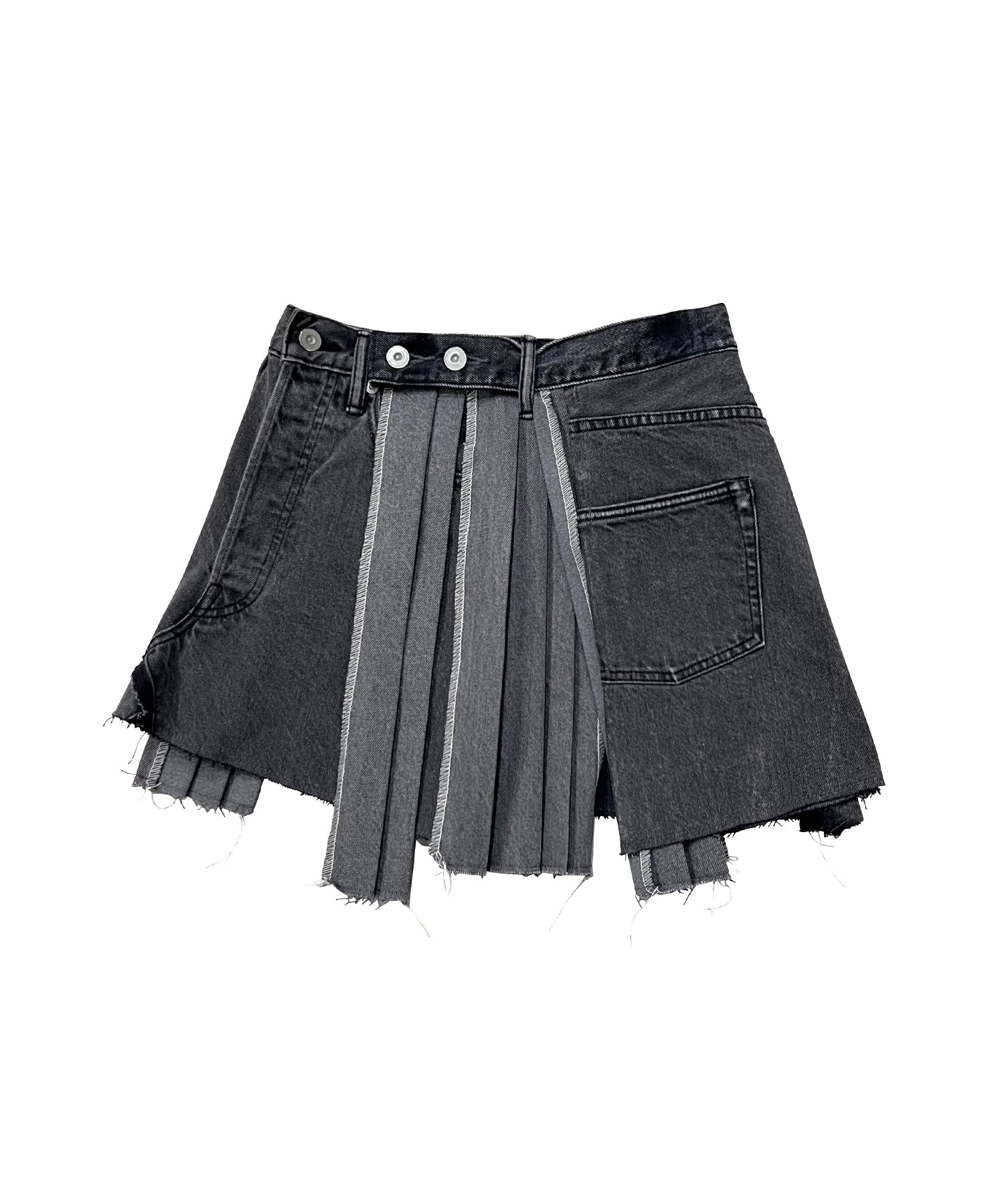REMAKE DENIM MARK XIII SKIRT - KURO | 日本製リメイクデニムスカート
