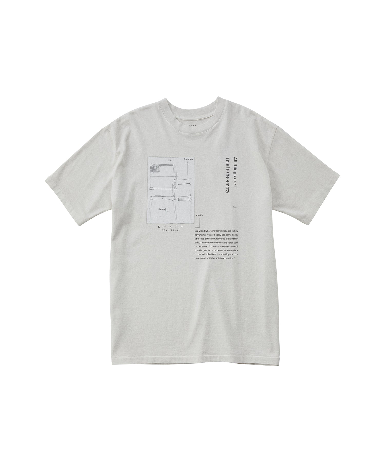 17/- ROUND SHAPE S/S TEE - tenon T-chair and Craft Mind